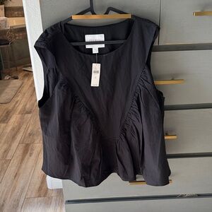 Anthropologie Black Sleeveless Blouse
